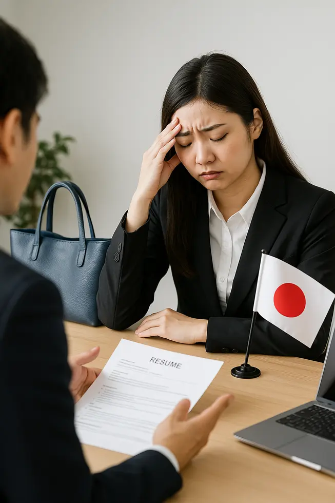 Một đội ngũ đa dạng đang thảo luận trong văn phòng Nhật với biểu tượng văn hóa trên tường.